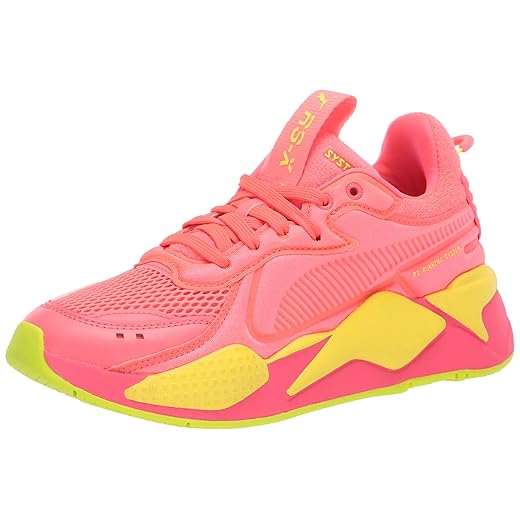 PUMA Men's RS-X Sneaker, Pink Alert-Yellow Alert, 11