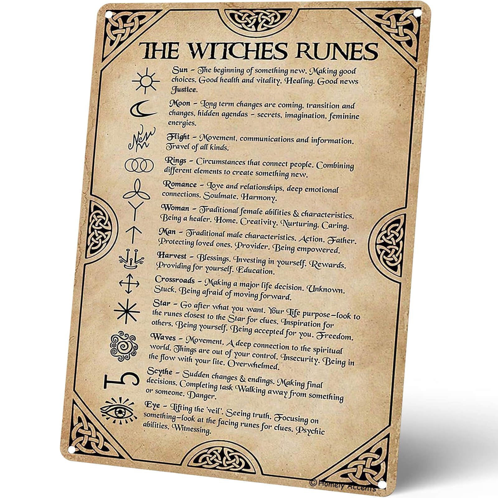 peiyeety Vintage The Witch Run Witchy Witchcraft Lover Bathroom Porch Cafe Poster Metal Aluminium Tin Sign Wall Decor 8"x12"