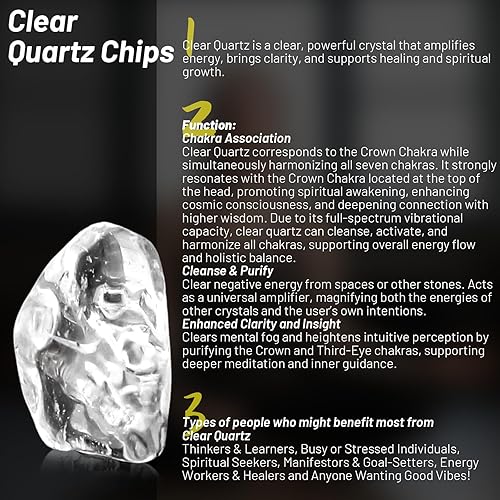 Miniatura 2 de Chips de cristal natural de 1.1 libra, chips de cristales curativos, piedras preciosas de cristal triturado para manualidades, hermoso paquete para