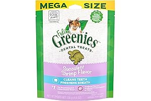 Greenies Dental Treats for Cats Catnip Flavor (4.6 oz. Pouch)