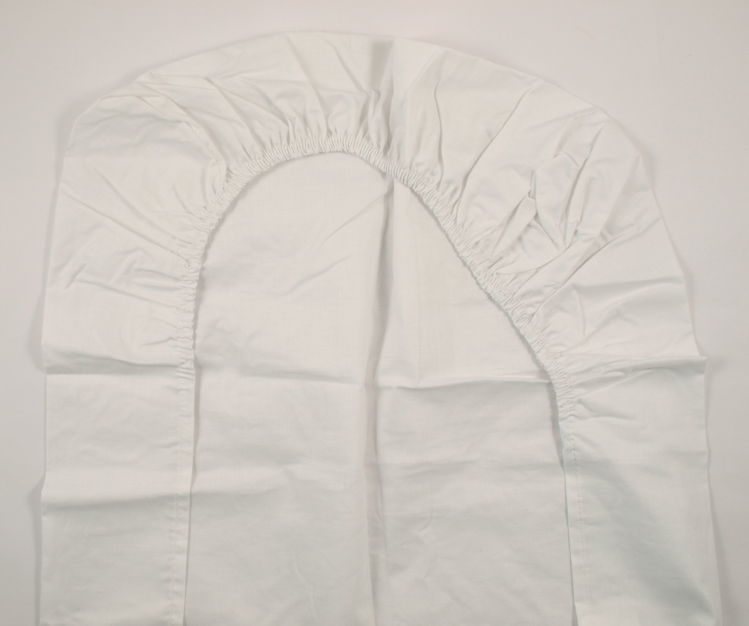Hoeslaken, 100% katoen, aanpasbaar, wit, 50 x 80 cm, voor