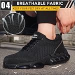 OWIF Steel Toe Safety Shoes for Men Women Lightweight Work Shoes Comfortable Cushion Construction Shoes