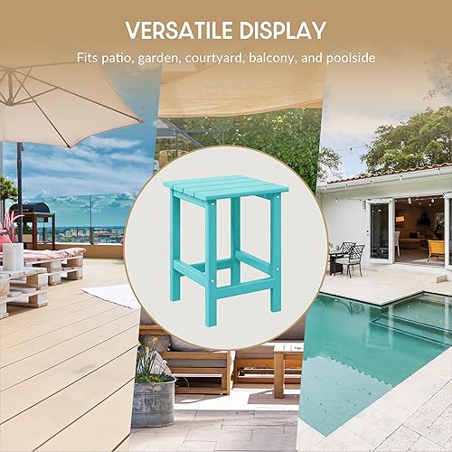 Vista 222 de WestinTrends Dylan Adirondack - Mesa auxiliar redonda para exteriores, color negro