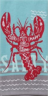 Kay Dee Designs Live Salty Lobster DP Dish Towel, 16 x 26, Various