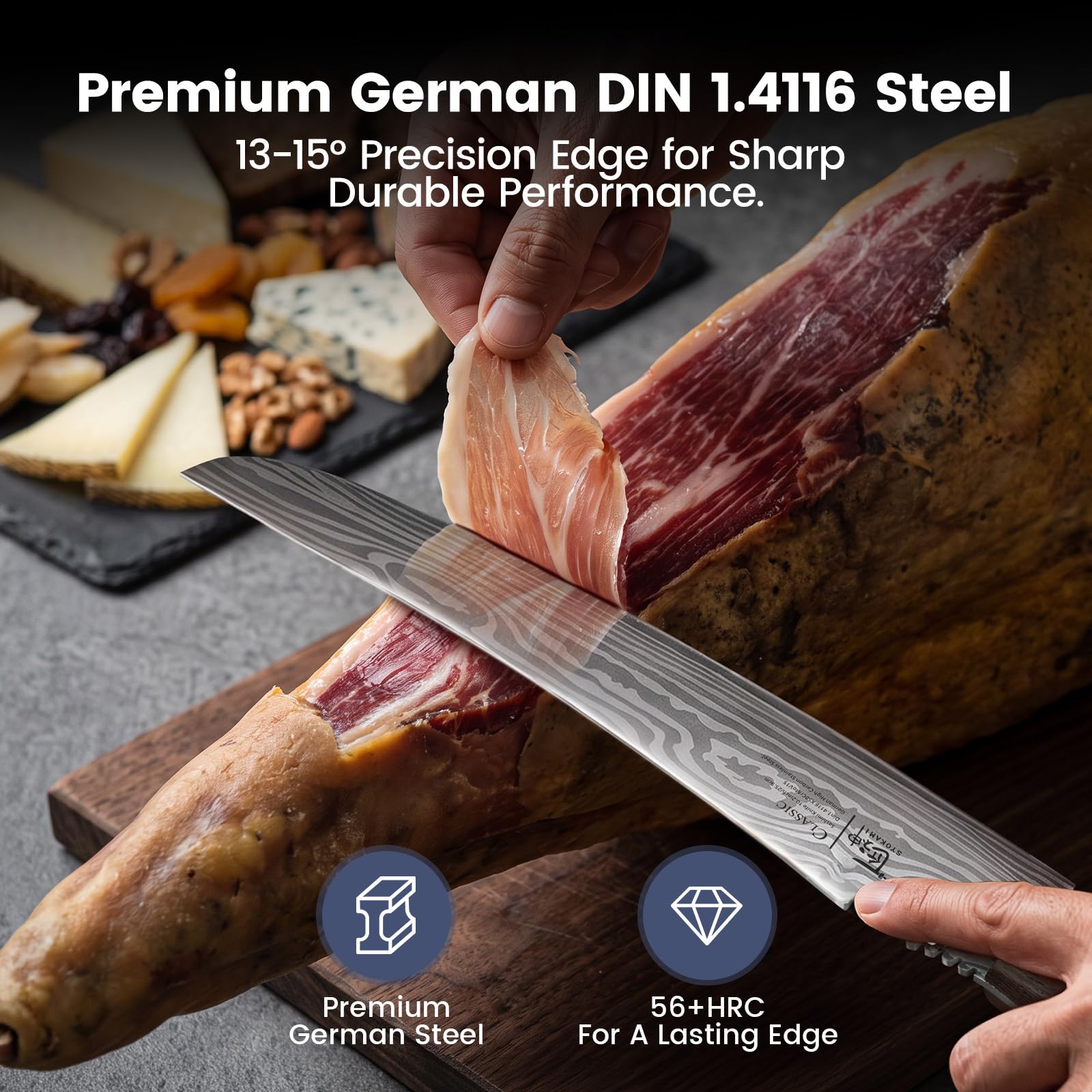 SYOKAMI Turkey Carving Knife Set, 10.2 Inch Brisket Knife & Carving Fork — Amazon image 4