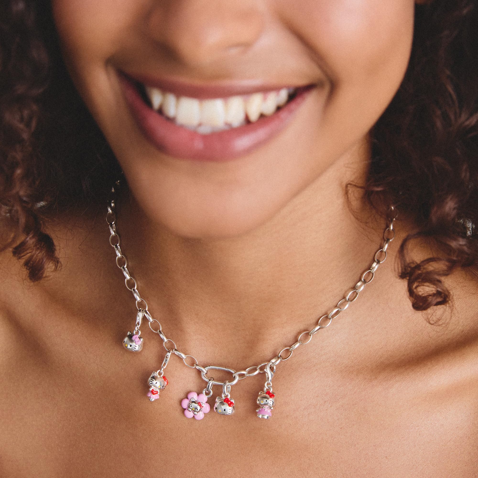 THOMAS SABO X Hello Kitty Charm Club Original Pink Hello Kitty AnhäNger