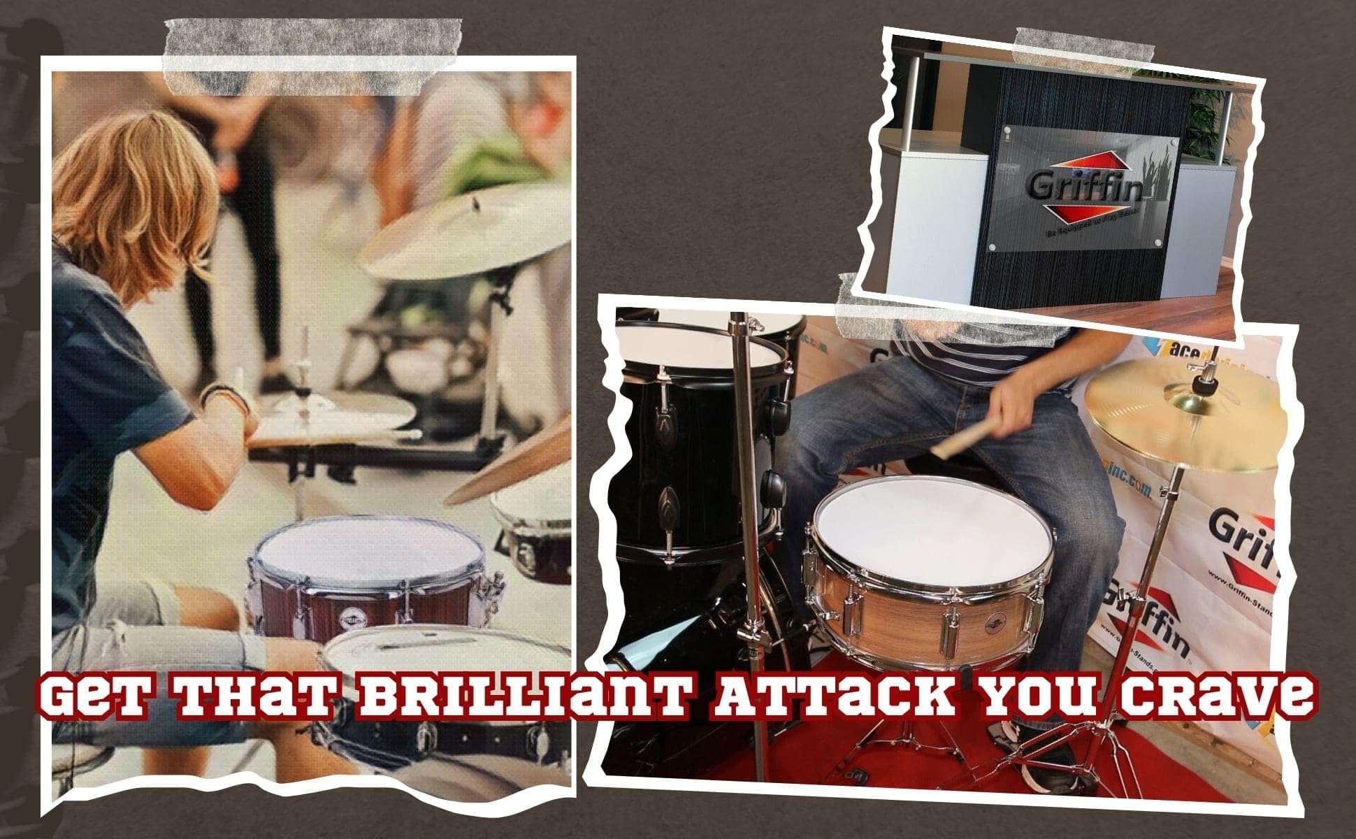 GRIFFIN Snare Drum 14 x 5.5 PoplarPro Edition Wood Shell with Black Hickory PVC Coated Head Snare Throw Off Key & 8 Tuning Lugs product thumbnail 7