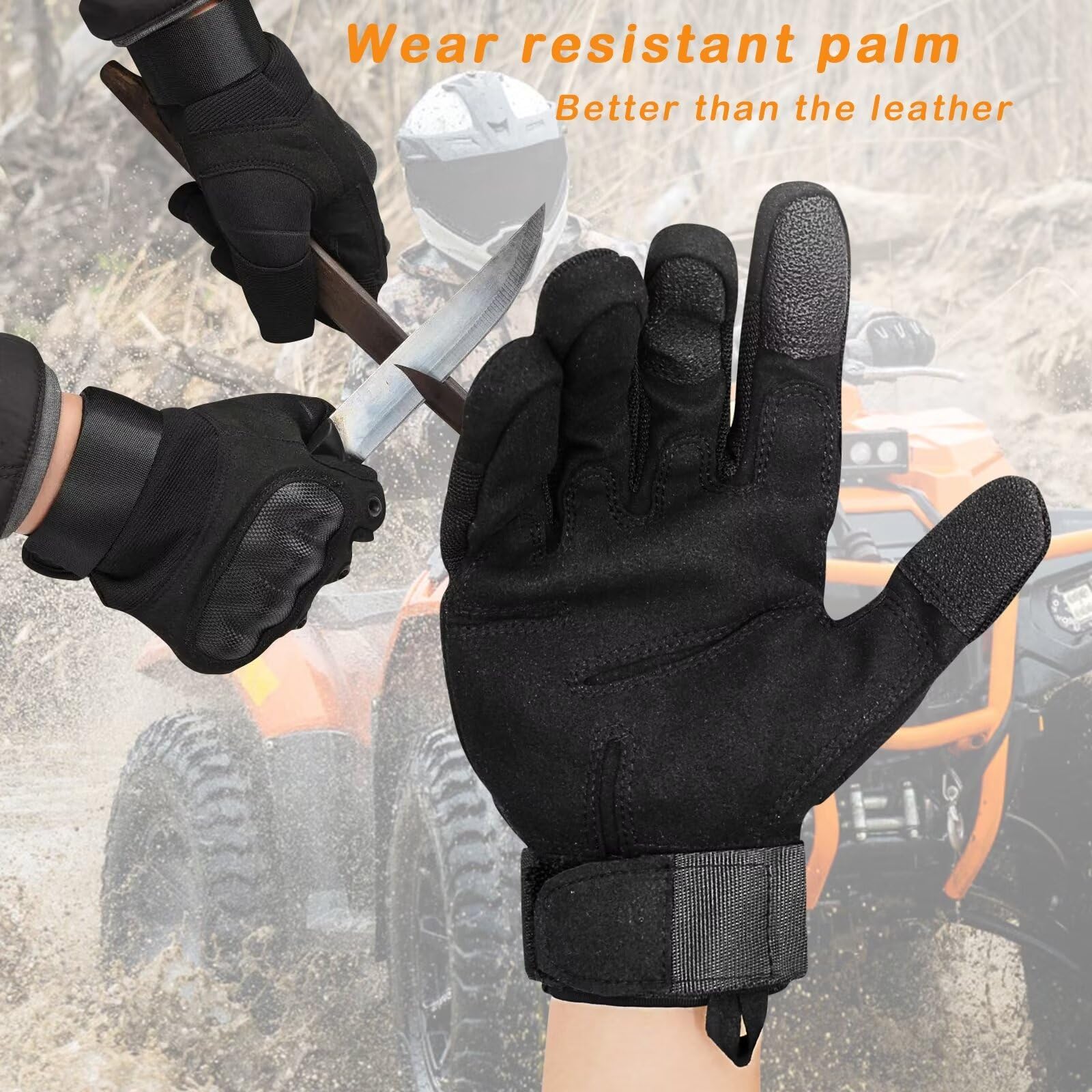 COTOP Motorradhandschuhe Herren, Robust Handschuhe Motorrad mit Protektoren, Sommer Leichte Handschuhe mit Touchscreen für Motocross, Moped, Mofa, Roller Vespa (XXL) Auto & Motorrad