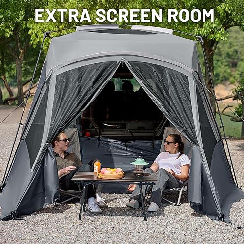 Miniatura 2 de TIMBER RIDGE 5-9 Person SUV Tent with Screen Porch and Awning for Family Camping, Weather Resistant and Portable Van or Car Tent, Includes Rainfly