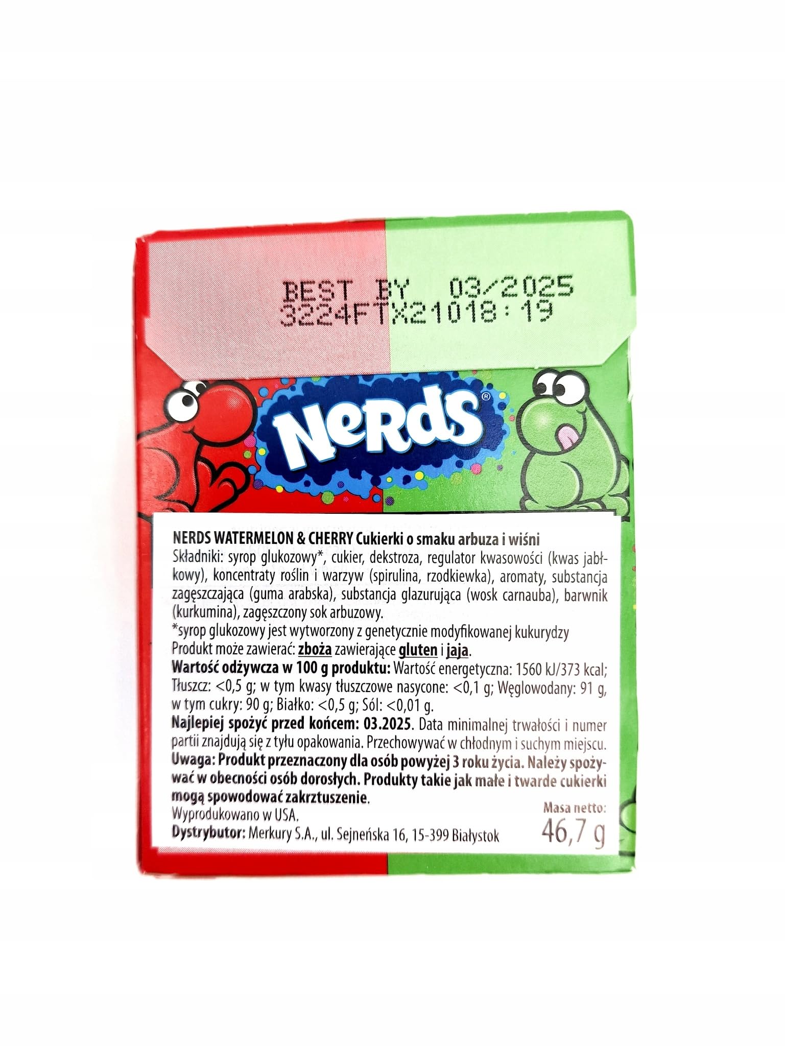 Ferrara Nerds Wild Cherry Watermelon 46.7 g / 36