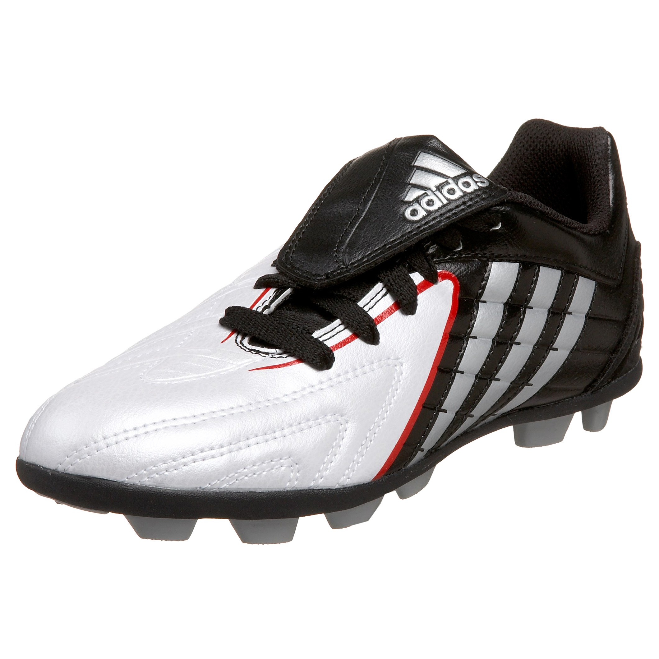 adidas Little Kid/Big Kid Predito PS TRX HG Soccer Cleat,Running White/Metallic Silver/Black (Power),11 M US Little Kid