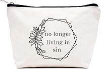 Vista 167 de LIBIHUA Bolsa de maquillaje para mujer, bolsa de cosméticos regalos para ella, bolsa de viaje femenina, Beige natural, 283-a mi increíble tía futura