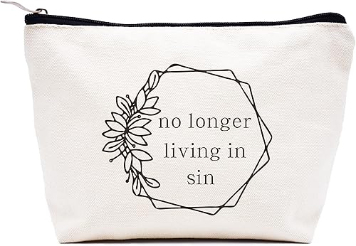 Miniatura 167 de LIBIHUA Bolsa de maquillaje para mujer, bolsa de cosméticos regalos para ella, bolsa de viaje femenina, Beige natural, 283-a mi increíble tía futura