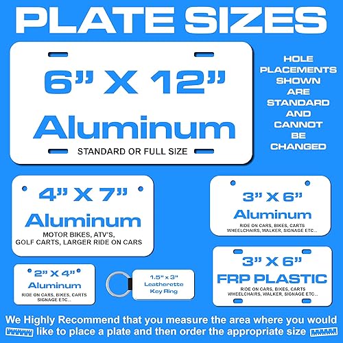Miniatura 2 de Placa de matrícula personalizada de Ohio, tamaños para bicicletas infantiles, automóviles, camiones, carritos, llaveros versión 1 (placa de aluminio