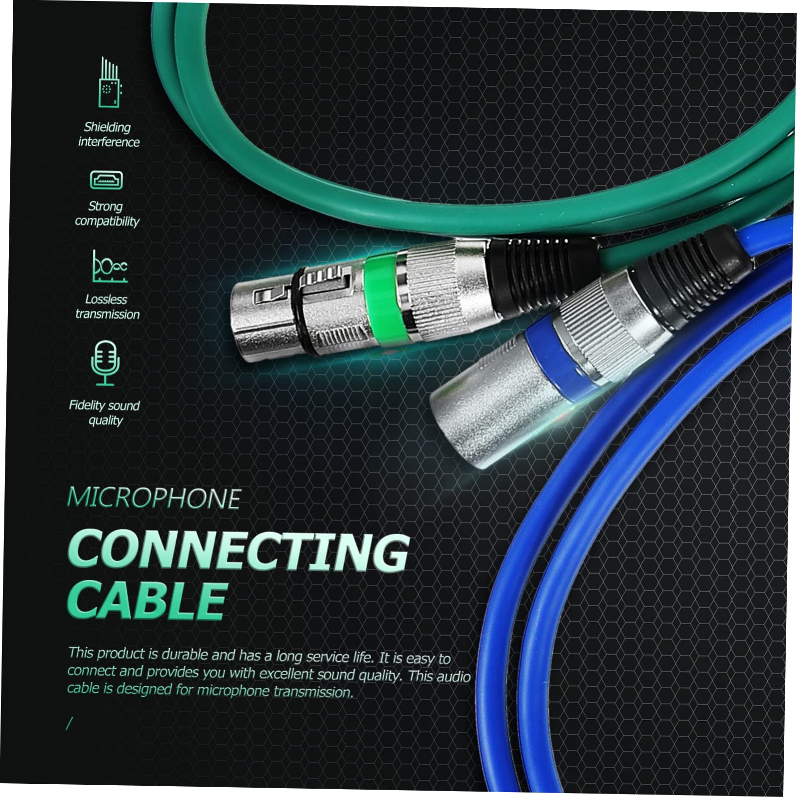 NUOBESTY Cavo Microfono Xlr Bilanciato Maschio-femmina 1m 5 Pezzi | Rame e Pvc, Connessione Flessibile e Cablaggio Semplice, per Feste e Matrimoni