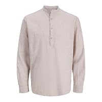 JACK & JONES Jjesummer Linen Blend Tunic Shirt L/S SN Jjesummer Linen Blend
