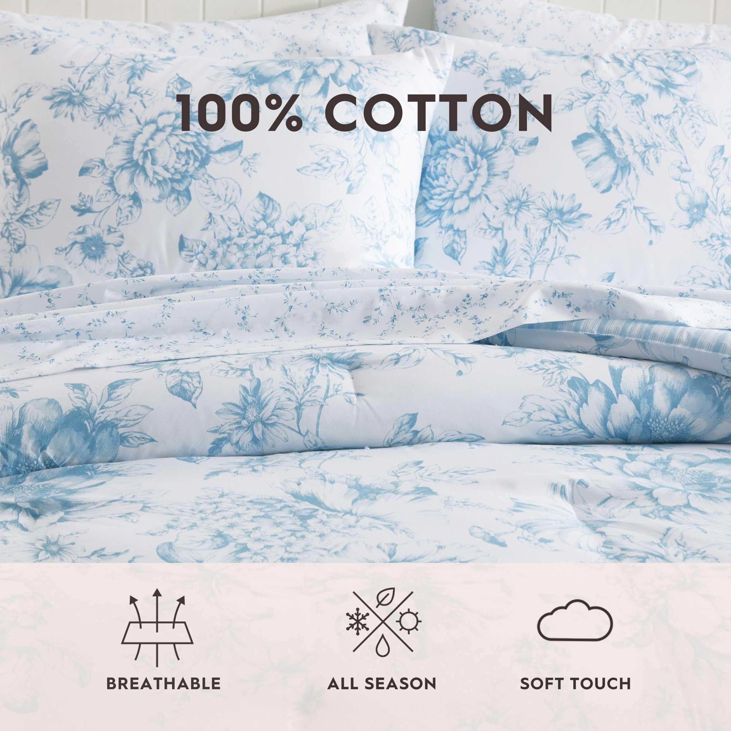 Amazon.com: Laura Ashley - King Comforter Set, Soft & Reversible