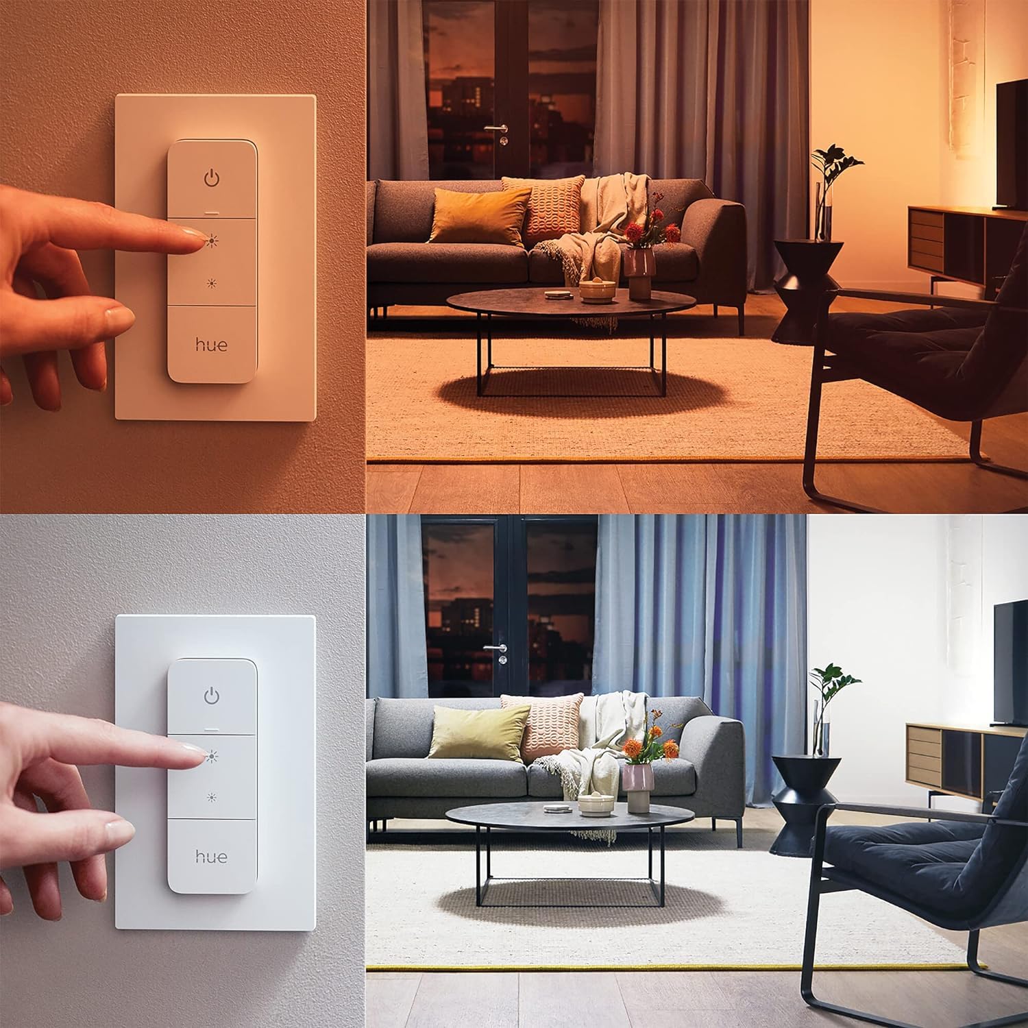 Philis Hue Pillar Foco LED Inteligente Doble, Luz Blanca de Cálida a Fría, Regulable, GU10, 4.2W, Color Blanco, Compatible con Alexa y Google Home