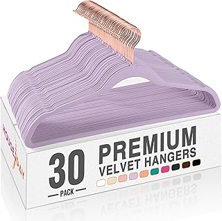 HOUSE DAY Velvet Hangers 30 Pack, Premium Non-Slip Felt Hangers, Sturdy ...