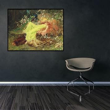 OKRA A Fairy Tale Wall Art Canvas Prints by Arthur Wardle - Wonderful Fairy Tale Posters - Aesthetic Posters - Bedroom Living Room Bar Cool Home Decor Unframed(9x12in/23x30cm)