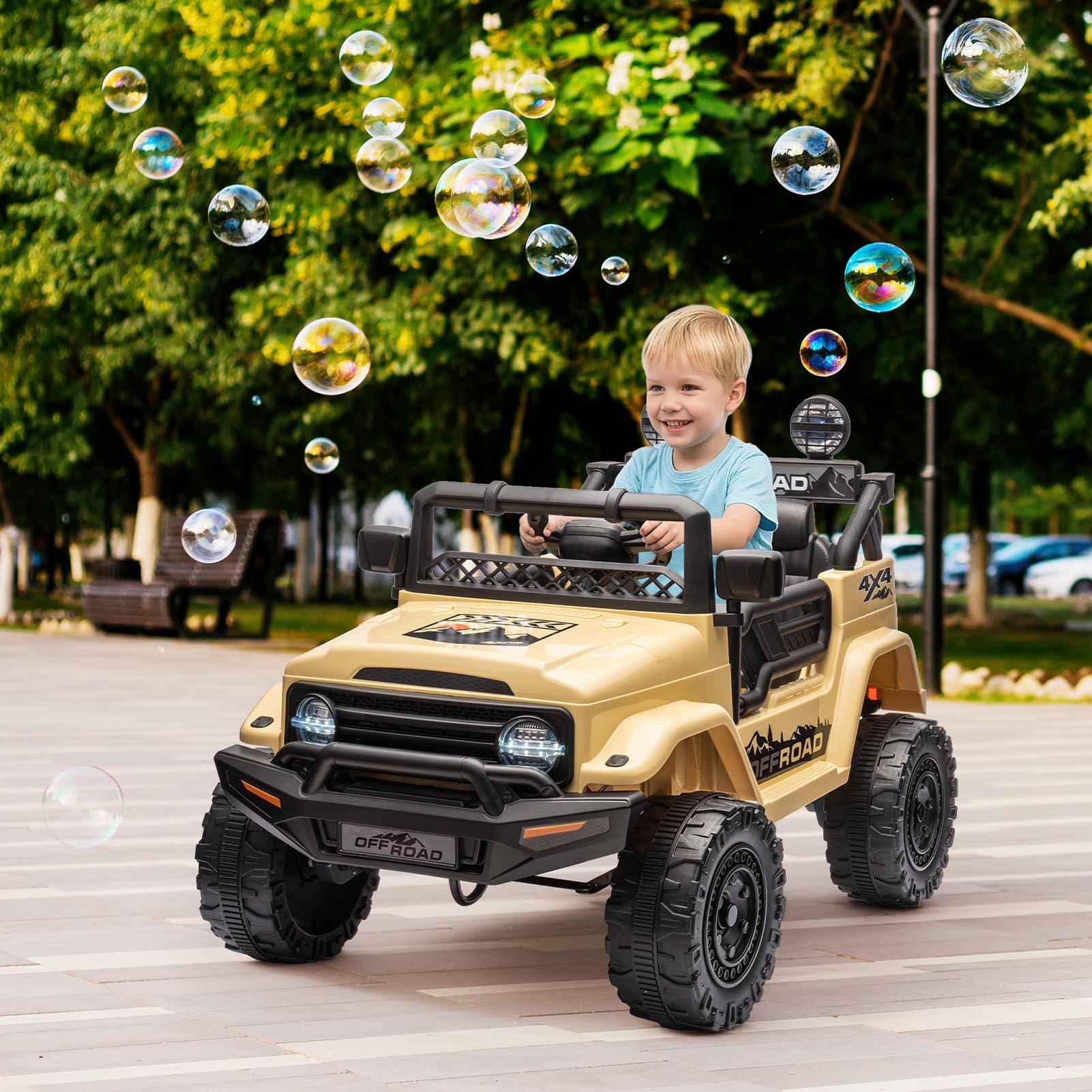 Kinder Elektroauto Quad 12V 4,5Ah Offroad Geländewagen Schwarz