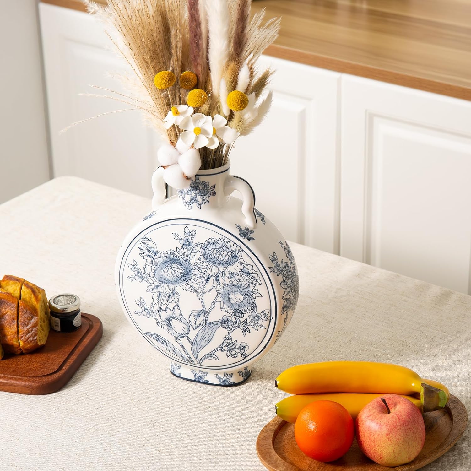 Blue and White Vase for Home Decor, Chinoiserie Vase Decor, Ceramic Large Vases, Flowers and Branches - Image 5