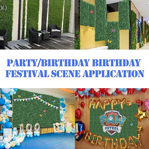 Miniatura 5 de 12 fondos de pared de césped de 24 x 16 pulgadas, decoración de pared de césped, paneles de pared de seto de boj, planta de seto topiario con