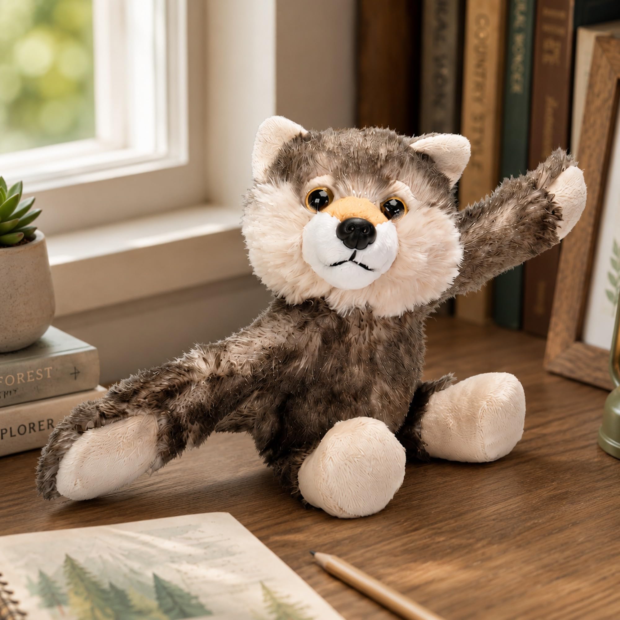 Amazon.com: Wild Republic Huggers Wolf Plush Toy, Slap Bracelet
