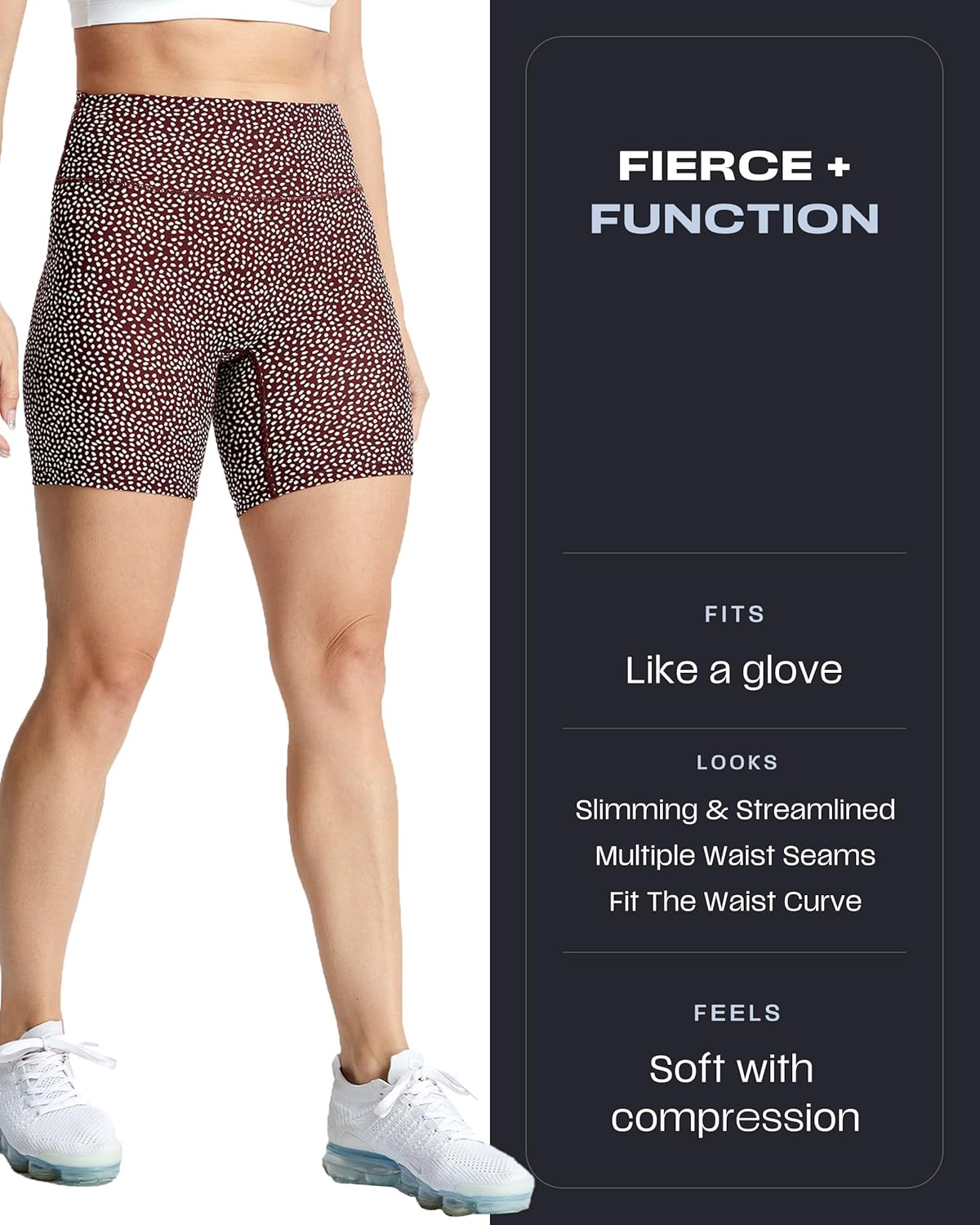 Aoxjox Trinity Workout Biker Shorts for Women Tummy Control High Waisted Exercise Athletic Gym Running Yoga Short 6" - Image 4