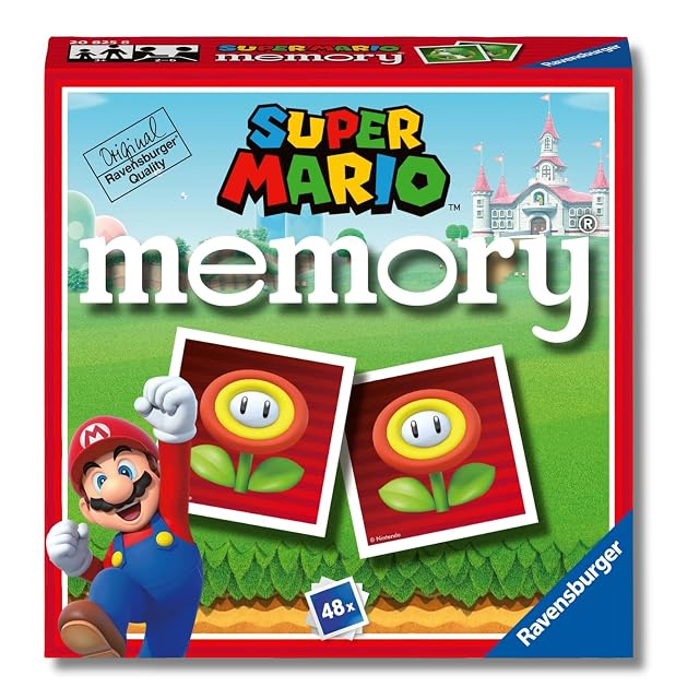 Ravensburger - Memory Super Mario, Juego Niños 3 Años, 48 Cartas