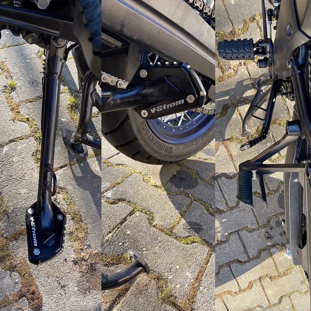 Modeer stojak boczny stopka płyta przedłużająca Pad vstrom 1000 1050 akcesoria czarny