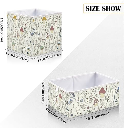 Miniatura 3 de xigua Contenedor rectangular de almacenamiento de hongos, canasta de almacenamiento plegable grande, caja organizadora de ropa para estantes,