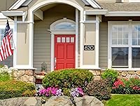 Vista 8 de Placa de dirección horizontal con número flotante de 3 pulgadas, diseño de aluminio recubierto de polvo, fácil de instalar, fabricado con orgullo