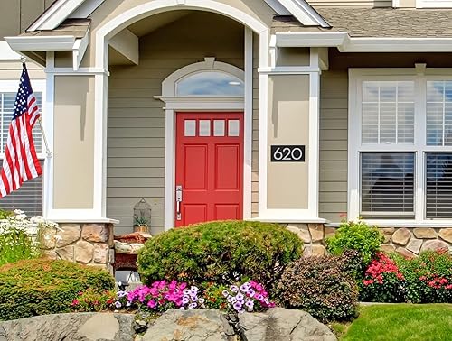 Miniatura 8 de Placa de dirección horizontal con número flotante de 3 pulgadas, diseño de aluminio recubierto de polvo, fácil de instalar, fabricado con orgullo