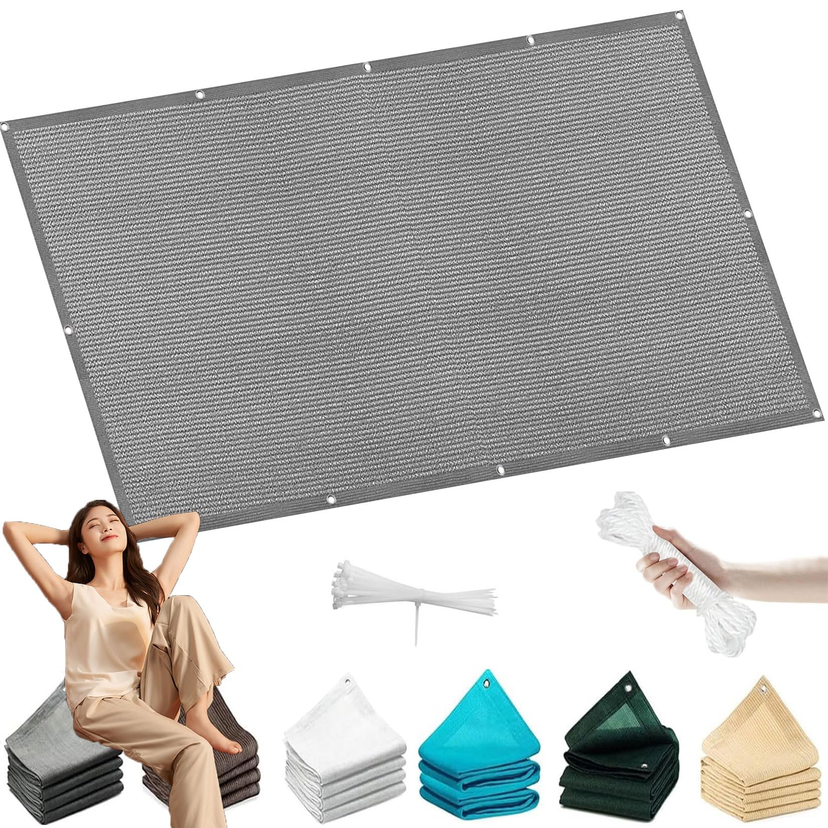 Voile ombrage respirant anti-UV pour protéger la terrasse du soleil