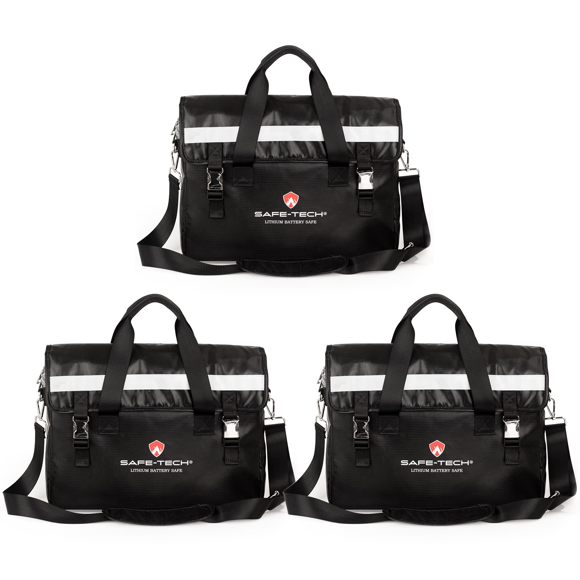 3 Pack SAFE-TECH Fireproof Document Safe Bag, 16.4 Inch Messenger Bags