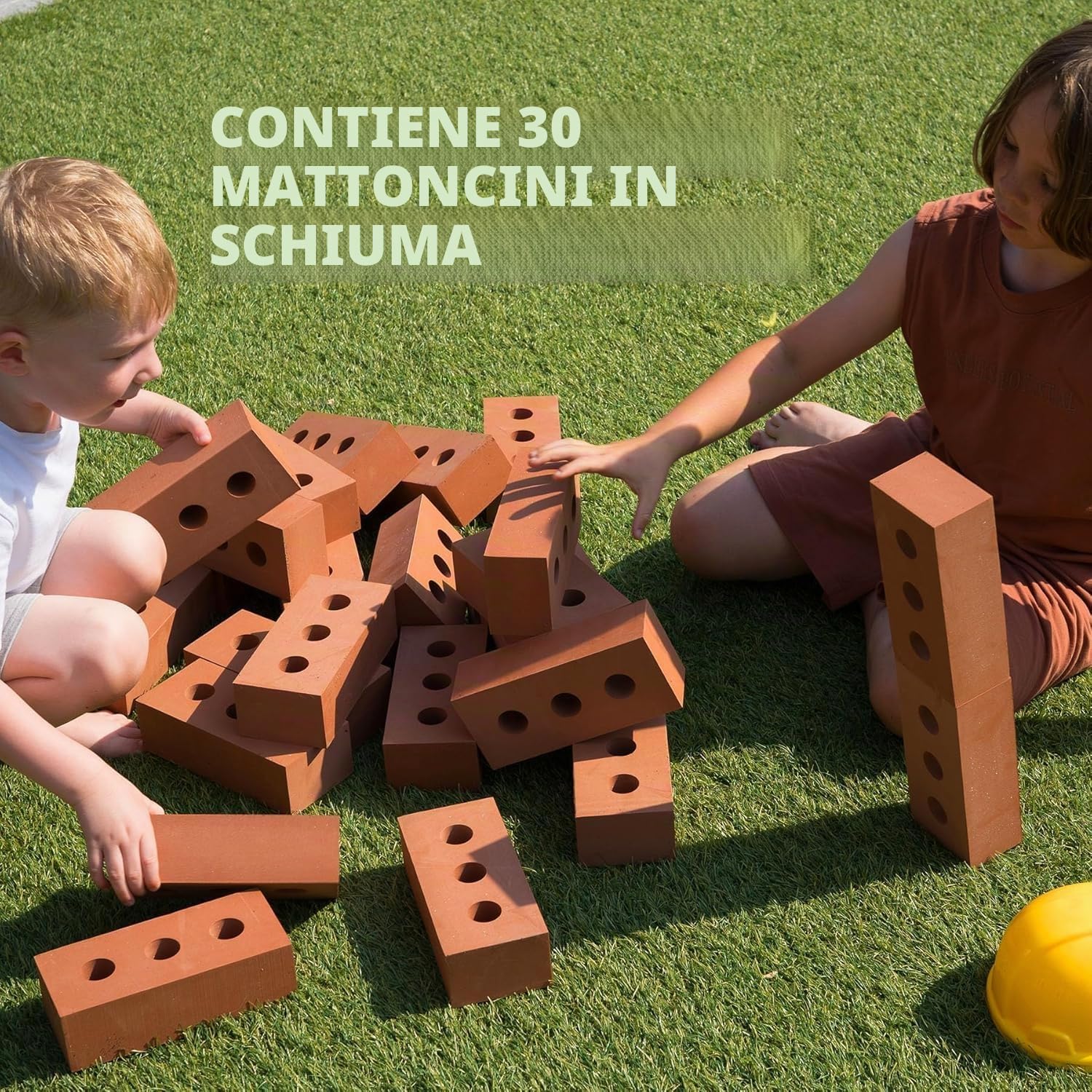 Bluecaps Blocchi di Schiuma, grandezza naturale, realistico Giocattolo da Costruzione per Bambini