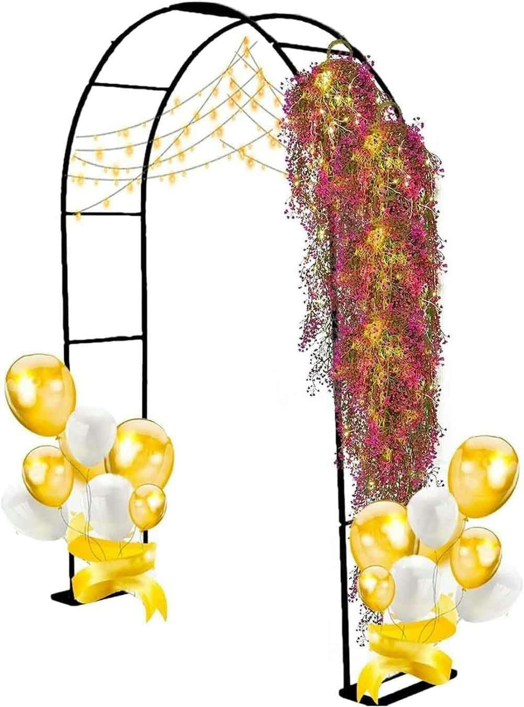 Arche de jardin en métal noir pour sublimer vos rosiers grimpants