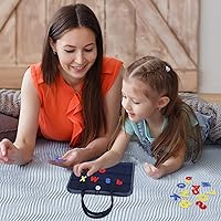 Vista 3 de Esjay Tablero de actividades para niños pequeños, tablero sensorial para habilidades motoras finas, juguetes Montessori, actividades educativas