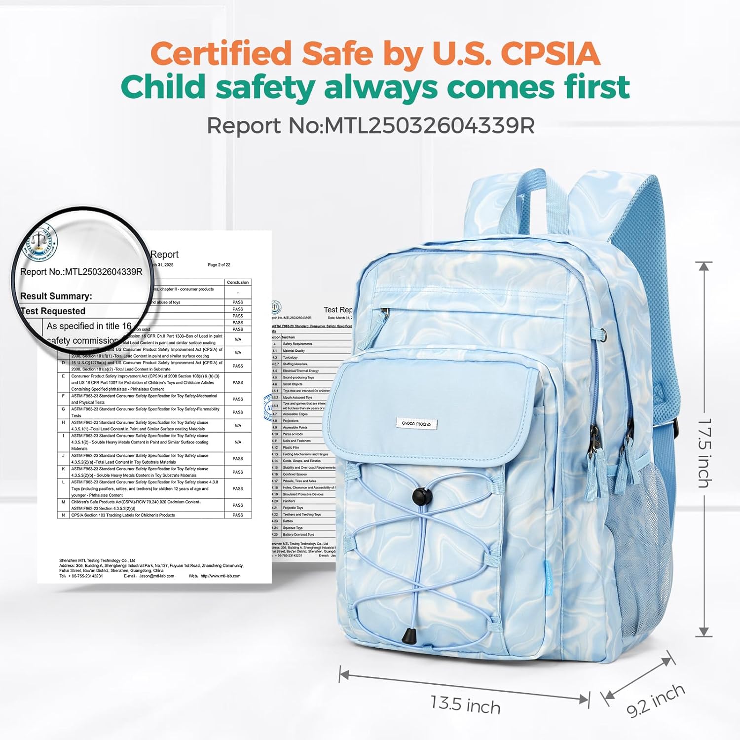 Choco Mocha Green Backpack for Girls Boys, Travel School Backpack for Teen Girls Large Bookbag for Middle Elementary School 18 Inch, Navy Green Navy Green Thickened version (exclusive laptop compartment) image 3 of 7 B0F9FM19N8