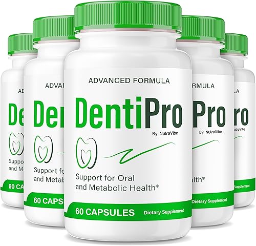 Paquete de 5 cápsulas DentiPro - Desbloquea tu confianza con tu sonrisa perfecta, fórmula premium para una salud bucal completa, mezcla totalmente
