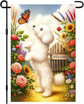 IVN Spring Butterfly Garden Flag 12x18 Inch Double Sided