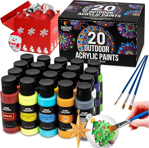 Outdoor acrylic paint set (2 fl oz)- 20 Tubes 2