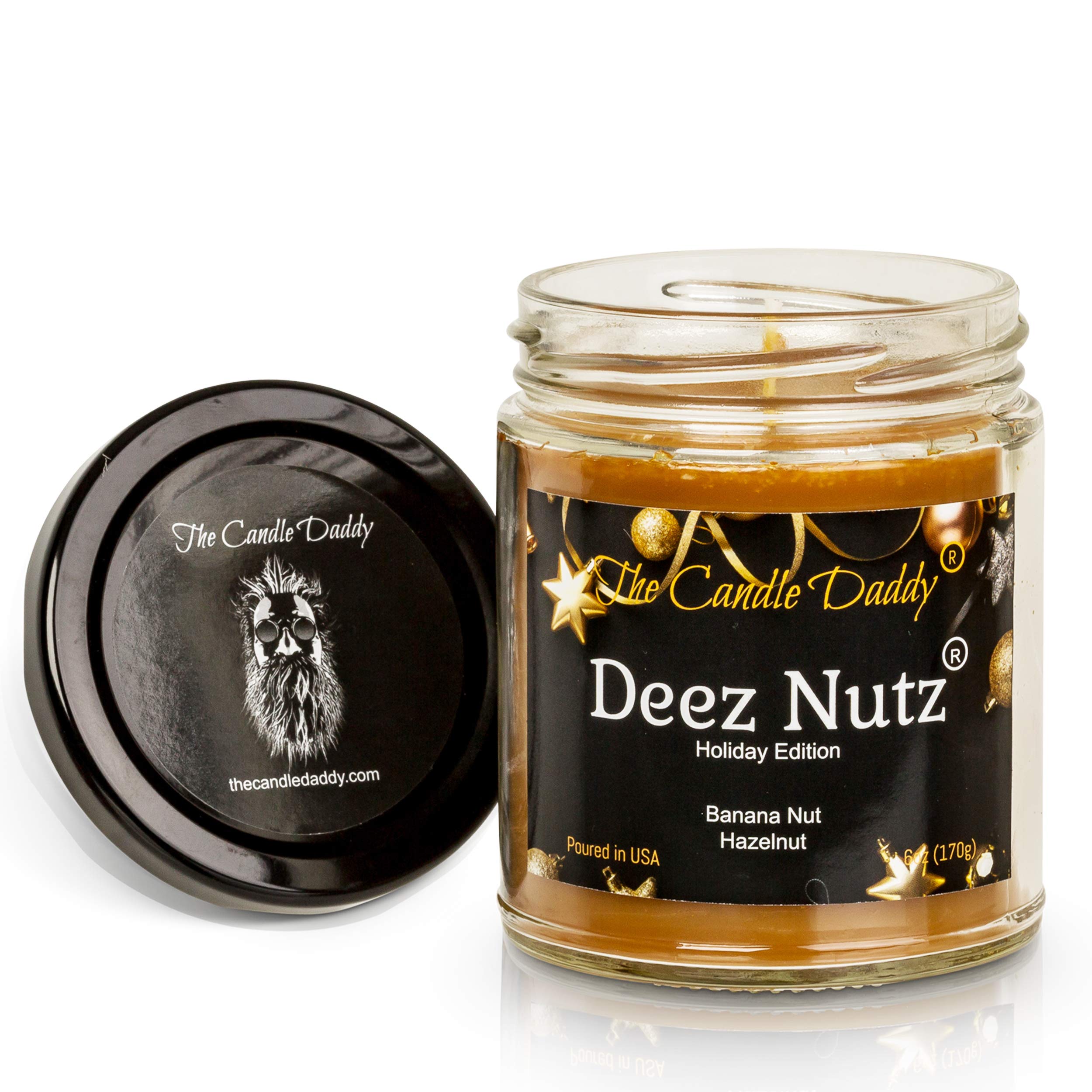 Deez Nutz Holiday Edition Duftkerze, Kerze, Duftkerzen, Duft Bananennuss, Brot, max. 170 g