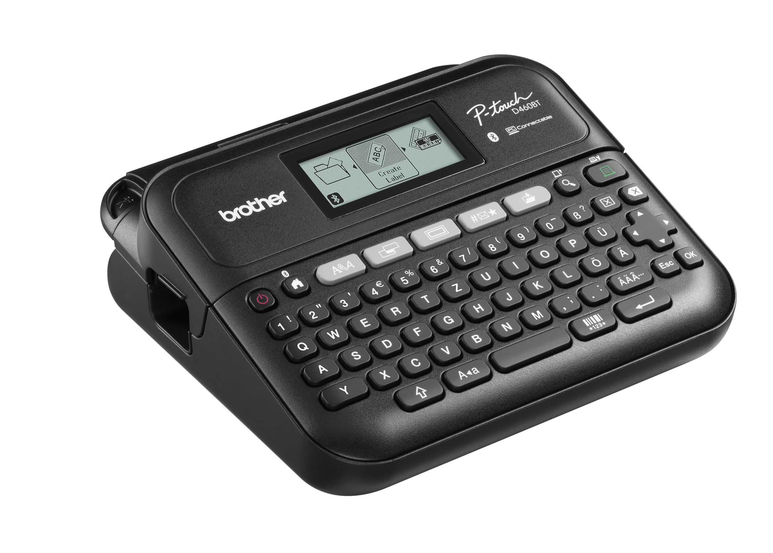 Brother PT-D460BTVP Beschriftungsgerät für das Homeoffice und Büro (für 3, 5 bis 18 mm breite TZE-Schriftbänder, mit Bluetooth-Schnittstelle)