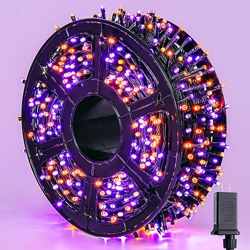 Miniatura 19 de JMEXSUSS 400 luces LED de Navidad para decoraciones al aire libre, 132 pies, luces multicolor para árbol de Navidad con control remoto, luces de