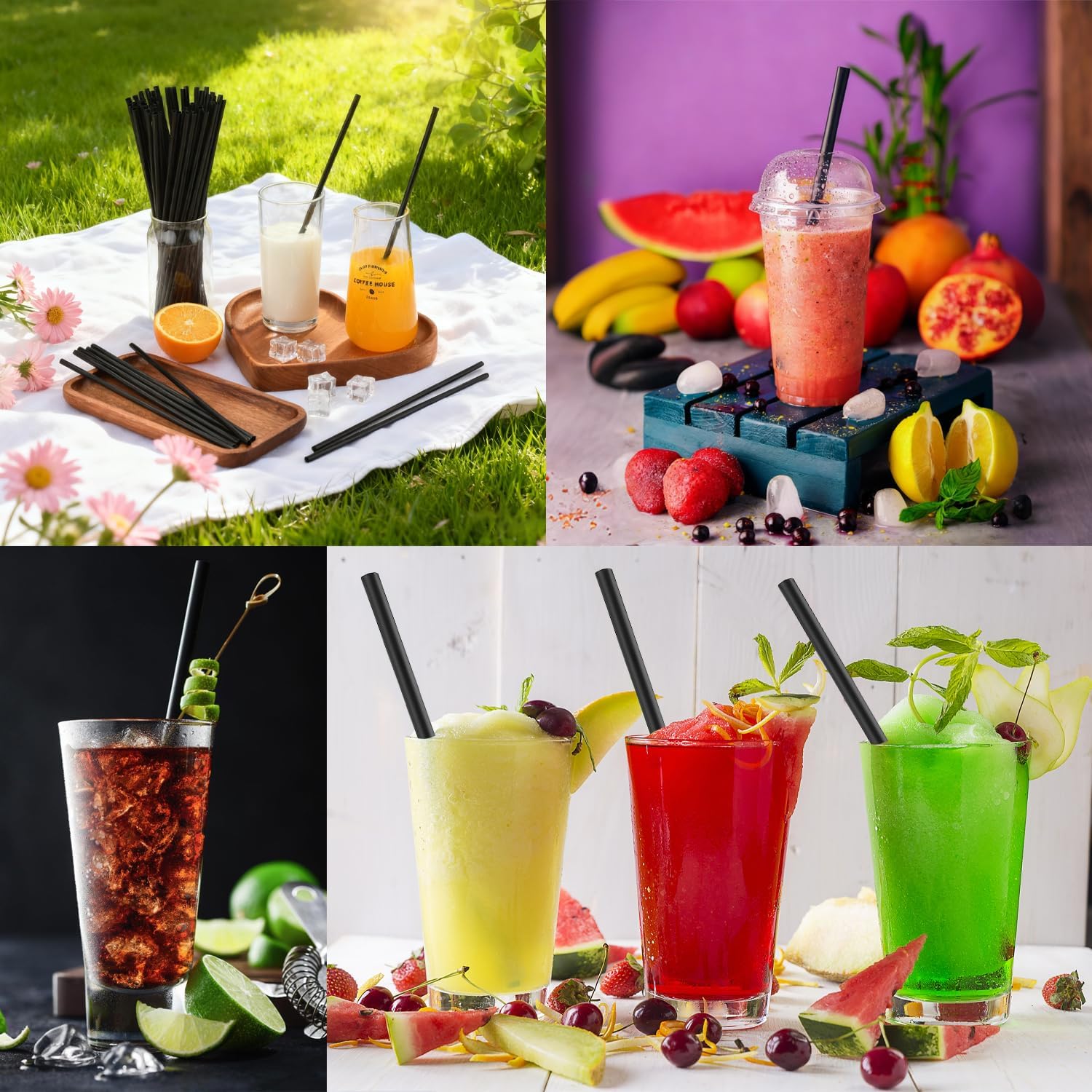 50Pcs Black Disposable Straws for 40 OZ Tumbler, 12 inch Extra Long Straws Disposable for Stanley 30 Oz 40 Oz Tumbler, Straw Individually Wrapped for Tumblers, Iced Coffee, Milk, Juice, Party Use - Image 6