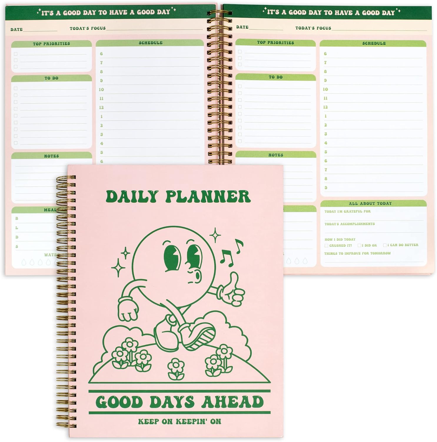 To Do List Planner Notebook, Cute Planner Notebook, Pink