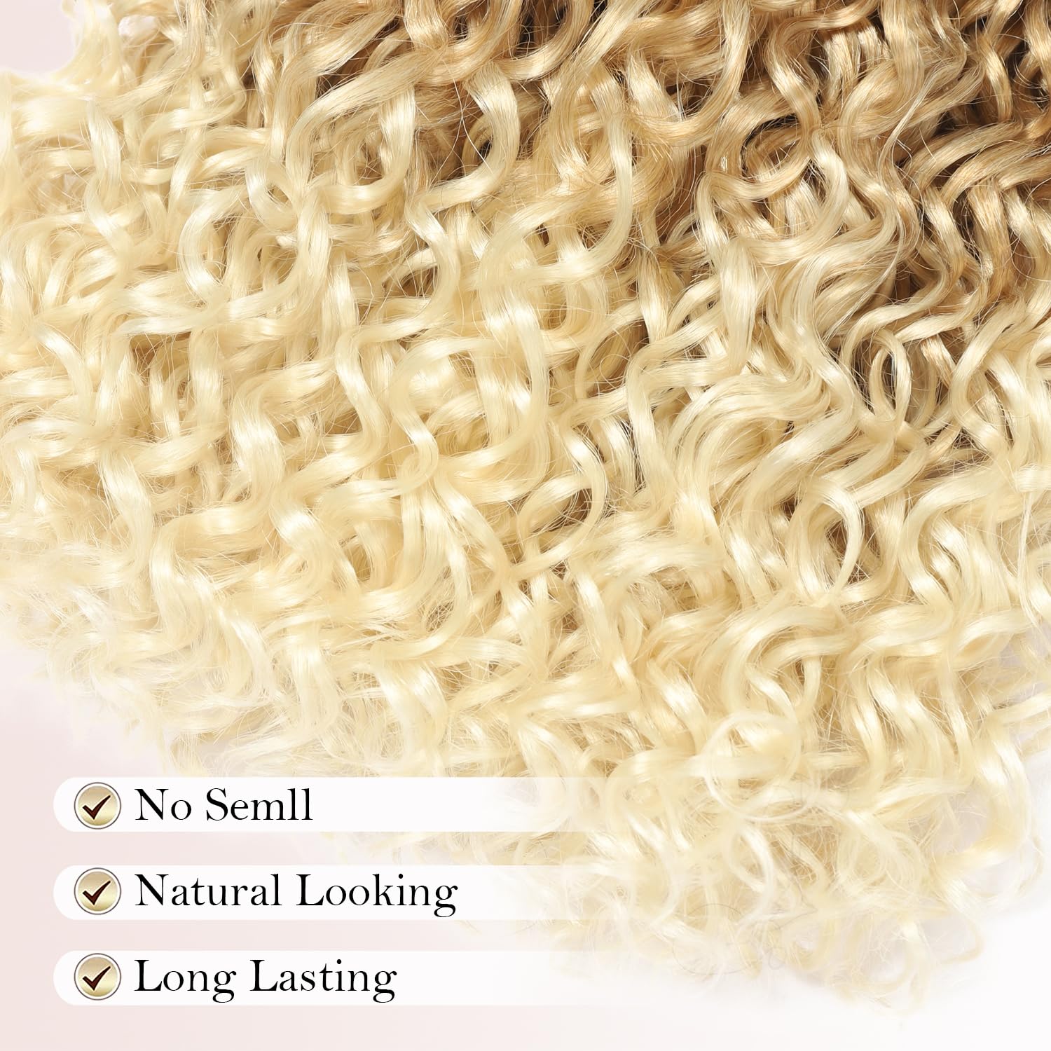 8 Packs 18 inch GoGo Curl Crochet Hair Water Wave Curly Braiding Crochet Hair for Black Women Ocean Wave Beach Curl Wavy Crochet Hair Extensions (Pack of 8, 27/613#)