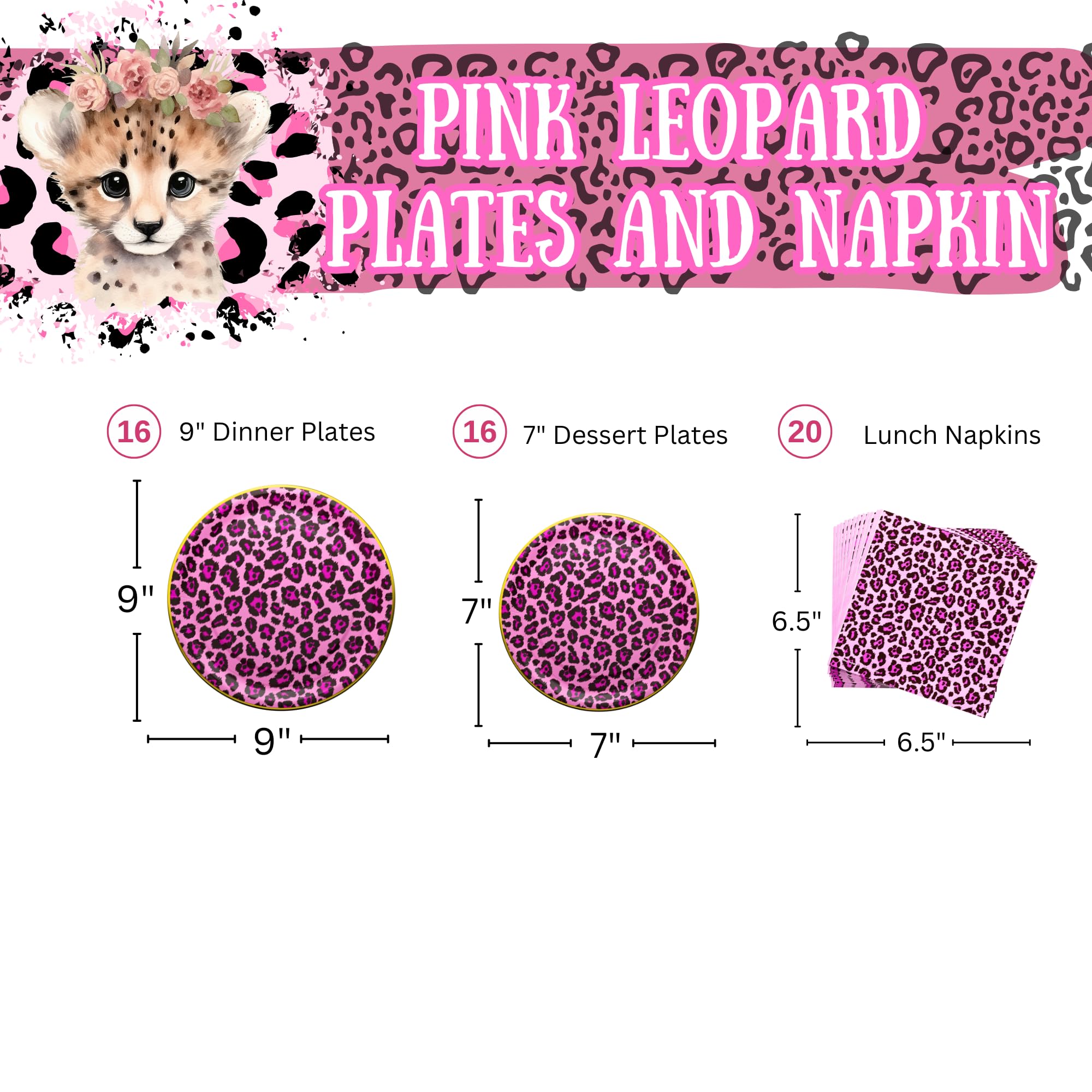 Pink Leopard family 』by Zuberi 60*60cm Pink Leopard Print